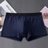 Cuecas masculinas de algodão roupa interior respirável cor sólida boxer briefs cintura elástica calcinha macia confortável pele-amigável yq240214