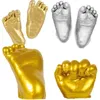DIY Gips Mold 3D Hand Foot Print för Baby Souvenir Casting Kit Couples Wedding Holding Home Decor 240125