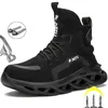 Male Work Safety Boots Indestructible Work Shoes Men Anti-puncture Safety Boots Winter Shoes Men Work Sneakers Steel Toe Shoes 240130