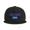 Boll Caps Cape Verde Flagg Flat Brim Baseball Cap Breattable Justerbara män Kvinnor utomhus Hip Hop Hatt för gåva