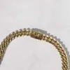 Оптовая продажа, 12 мм, круглая кубинская цепочка из муассанита в стиле хип-хоп для мужчин, 14-каратное желтое золото, полностью ледяное ювелирное изделие на заказ, ожерелье Майами