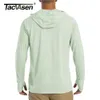 Tacvasen Sun Protectiun Tshirts Mens LongeveパーカーカジュアルUVProofTシャツ通気性軽量クイックドライTシャツ男性240124