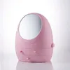 Förvaringslådor Box Dust-Proof Beauty Mirror Up Big Organizer med LED Lipstick Holder Make Cosmetic Brush Makeup Drawer