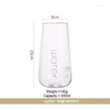 Muggar Creative Glass Mug Milk Drink Tea Coffee Cup Golden Black Letter Transparent Tall Home Office Heat Motest Drinkware Gift