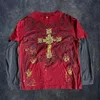 2000S Retro Grunge Indie Mall Goth Tees Vintage Graphic Patchwork T-shirt Y2K Aesthet Emo Woman Men Men Ubrania 240124