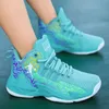 Blue Children Basketball Sport Buty Mesh Drechbelable Basket Sneakers Profession Kid's Gym Buty 240118