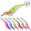 6pcs/set 전자식 번쩍임 LED 낚시 낚시 도구 도구 Minnow Luminous Squid Jig Shrimp Bait Night Fishing Lure 240119