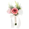 Bouquet retrò di fiori decorativi artificiali per tavolo da pranzo nuziale Bouquet di seta da sposa finta damigella d'onore