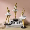 Harts Nordic Ballet Dance Girl Statues Creative Dancer Lass Figurer för Interiör Hem sovrum Desktop Decor Artiklar 240125