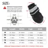 4PCSSet Pet Dog Buty odblaskowe wodoodporne buty ciepłe śnieg deszczowe botki przeciwdziałające skarpetki FOUGWEAR dla średnich Y240119