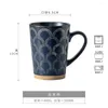 Mugs Kitchen Japanese Ceramics Large Capacity Mug Household Water Cup Art Design Sense Pastoral Style Drinkware Handle