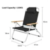 Camp Furniture Outdoor Folding Camping Chair Portable Four Speed Aluminum Alloy Adjustable Kemite High Backrest Recliner Afternoon Sleep