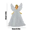 Christmas Decorations Angel Tree Topper Treetop Figurine Elegant 8in Party Favors For Home And Offices