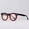 Lunettes de soleil Cadres Mode Vintage Lunettes Solide Épais Acétate Stéréo Coupe Myopie Cadre Optique Rétro Style Rond Femmes Homme A Haute