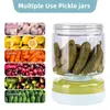 1000 ml szklane ogórki Kimchi Jar Storage Food Kitchen Fermentacja Organizator suchy i mokry pojemnik na oliwki Separator Oliwki