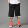 Men's Shorts Summer Fashion Sportwear Men Casual Loose Baggy Straight Boardshorts Elastic Waist Clothes