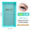 800 fans 16d 0,05 tunna rötter Slim Base Premade fans Lash Medium STEM SPARPY POINTY BASE PREMADE VOLUME FANS EYCLASH Extensions 240124