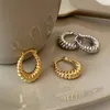 Hoop Earrings Foxanry Irregular Geometric Threaded For Women Fashion Creative Simple Prevent Allergy Birthday Jewelry Gifts