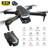 Drones V8 RC Quadcopter Dron 8k Professionele Vliegtuig Afstandsbediening Met Camera Mini Fpv Drone Kinderen Speelgoed Voor kinderen Gratis Verzending YQ240213