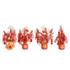 Decorative Flowers Blessing Bucket Set Spring Festival Bouquet Simulation Red Berries