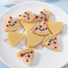 Charms 10pcs Cute Resin Triangle Pizza Food Simulated Pendant For Jewelry Kawaii Necklace Keychains Earring Diy Accessories