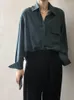 Women's Blouses Casual Cotton Shirts Korean Style Cardigan Long Sleeve Shirt Splice Buttoned Loose Blouse 2024 Fashion Female