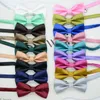 Bow Ties Trendy Solid Color Brown White Bowties For Men Women Formal Dress Business Groom Party Butterfly Bowknot Banquet Cravat