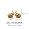 Gold Resin Charms Animal Figurine Home Decoration Sculpture Elephant Model Living Room Decor Modern Office Desk Fengshui 240129