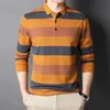 Moda Uomo Manica Lunga Maglietta Risvolto da Uomo Estate 3D Camicia Casual Polo Quotidiana Abbigliamento Uomo 240119