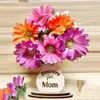 Placas decorativas para o dia das mães, faça você mesmo, suporte para vaso de flores escolhido para a mamãe/presentes, sinal de madeira