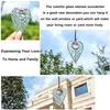 Decorazioni da giardino HD a forma di cuore in vetro colorato Suncatcher Arcobaleno Maker Ornamento da appendere per finestre da parete, auto e regali di decorazione per feste