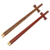 Haute qualité Premium en bois de santal rouge boîte-cadeau emballage ménage cylindrique en bois baguettes chinoises ensemble vaisselle 240127