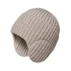 Berets Women Men Winter Solid Colltting Heat Controwing Amer Brimless Beanie Beanie Condroof Shicened Shicened Shicened