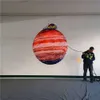 6mD (20ft) with blower wholesale Customized Planet Inflatable Balloons Inflatables Moon With LED Light For 2024 Advertising Decor Party Ceiling Decoration