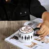 Canecas Europen Estilo Clássico Preto e Branco Cor Louça Conjuntos Xícara de Café Waterdrop Design Expresso