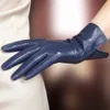 Echte Lederhandschuhe Weibliche Hohe Qualität Damen Elegante Lammfell Herbst Winter Thermische Plüsch Gefüttert Frauen Fahren Handschuhe L085 240201