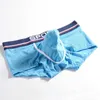 Underpants Ice Silk boxer mens physiological health care for boy mesh U convex separation sexy panti Man Sexi elephant nose underwear YQ240214