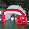 8 mW (26 pieds) avec ventilateur Tentes personnalisées sport tente de casque gonflable géante jeux événements publicité entrée de tunnel de football gonflable pour terrain de gym