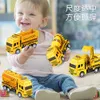 Diecast Model Cars Childrens Return Car Toy Car Cartoon Engineering Car Cement Mixing Truck Excavator Car Model Boy