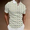 Polo's voor heren T-shirts voor heren Korte mouwen Polo 3D all-over print overhemd Geometrische patronen Zomerkleding Straat Vrije tijd Tops 2024