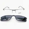 Aimant hommes lunettes demi-jante métal cadre optique Prescription Spectacle myopie affaires lunettes de soleil 60mm large visage 240131