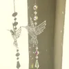 Trädgårdsdekorationer kolibri Suncatcher Pendant Metal Hollowed Out Wall Hangin for Family Friends Kids Gift