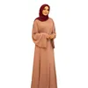 Vêtements ethniques Robe décontractée pour femmes Solide Hijab Costumes longs pour femmes Robes de soirée à manches Porter prêt à