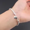 Charm Bracelets Fashion Silver Color Twisted Bracelet Women Men Braided Rope Design Valentine's Day Party Jewelry Gifts Accessories