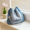 Korean Version Denim for Women in New Trendy Chain Bucket Bag Versatile and Large Capacity Single Shoulder Underarm factory direct sales