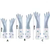 Rękawiczki jednorazowe 1 para długich rękawów Zimowe zmywanie naczyń bez poślizgu Zagębiające się Wodoodporne Wzór prac domowych