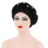 Vêtements ethniques Glitter Diamants Tresses Turban Cap Femelle Multicouche Musulman Head Wraps Africain Auto Gele Headtie Nigeria Headwrap Turbante