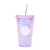480mlstuddddddddder Coffee Cuffe Cuct Summer Bost Bott Bottlic Closit Durian Diamond Cup مع زجاجة ماء لطيف 240130