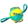 Ballon de football pour chien, jouets interactifs pour animaux de compagnie, balle pliable, jouet molaire, balle d'entraînement en plein air pour chiot, chien à mâcher, accessoires pour chiens, 240125