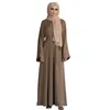 Vêtements ethniques Robe décontractée pour femmes Solide Hijab Costumes longs pour femmes Robes de soirée à manches Porter prêt à